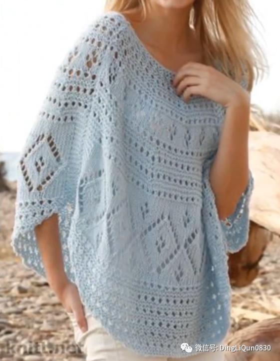 斗篷披肩钩花图样,针织披肩花样图片大全