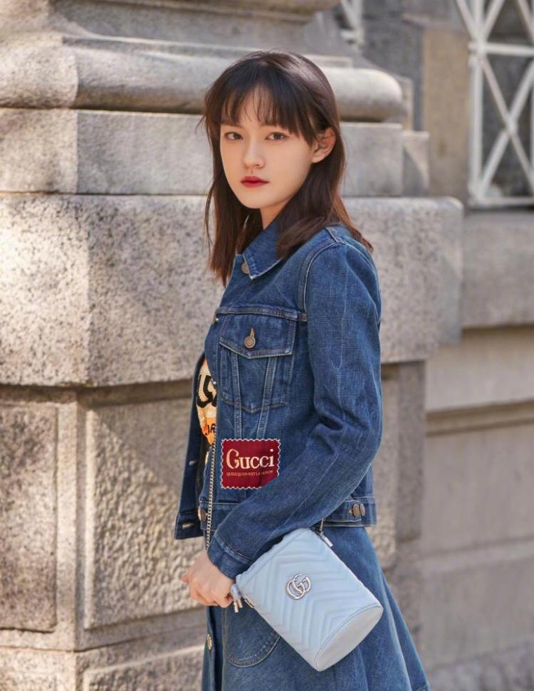 gucci水桶包2017倪妮,倪妮gucci水桶包