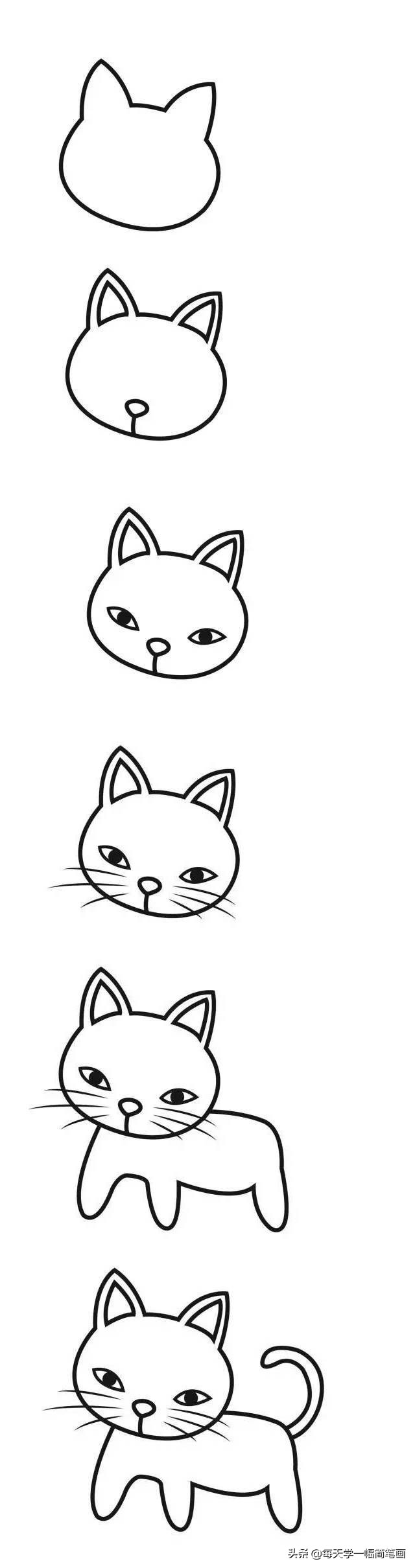 儿童海底动物简笔画大全简单,从海面到海底的简笔画