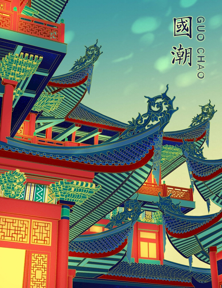 手绘国潮壁纸1920*1080,国潮壁纸图片保存