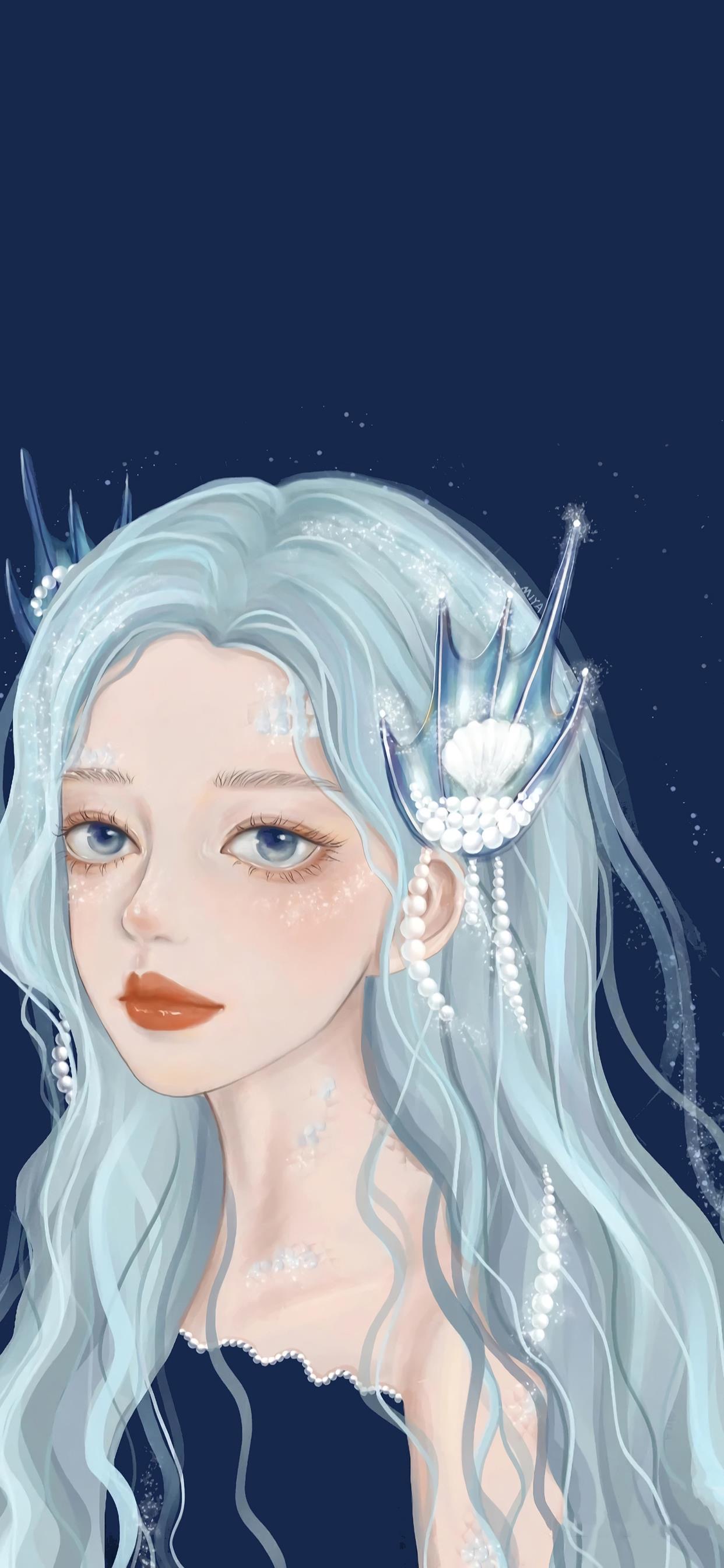 好看的女生壁纸插画图,插画小清新女生壁纸