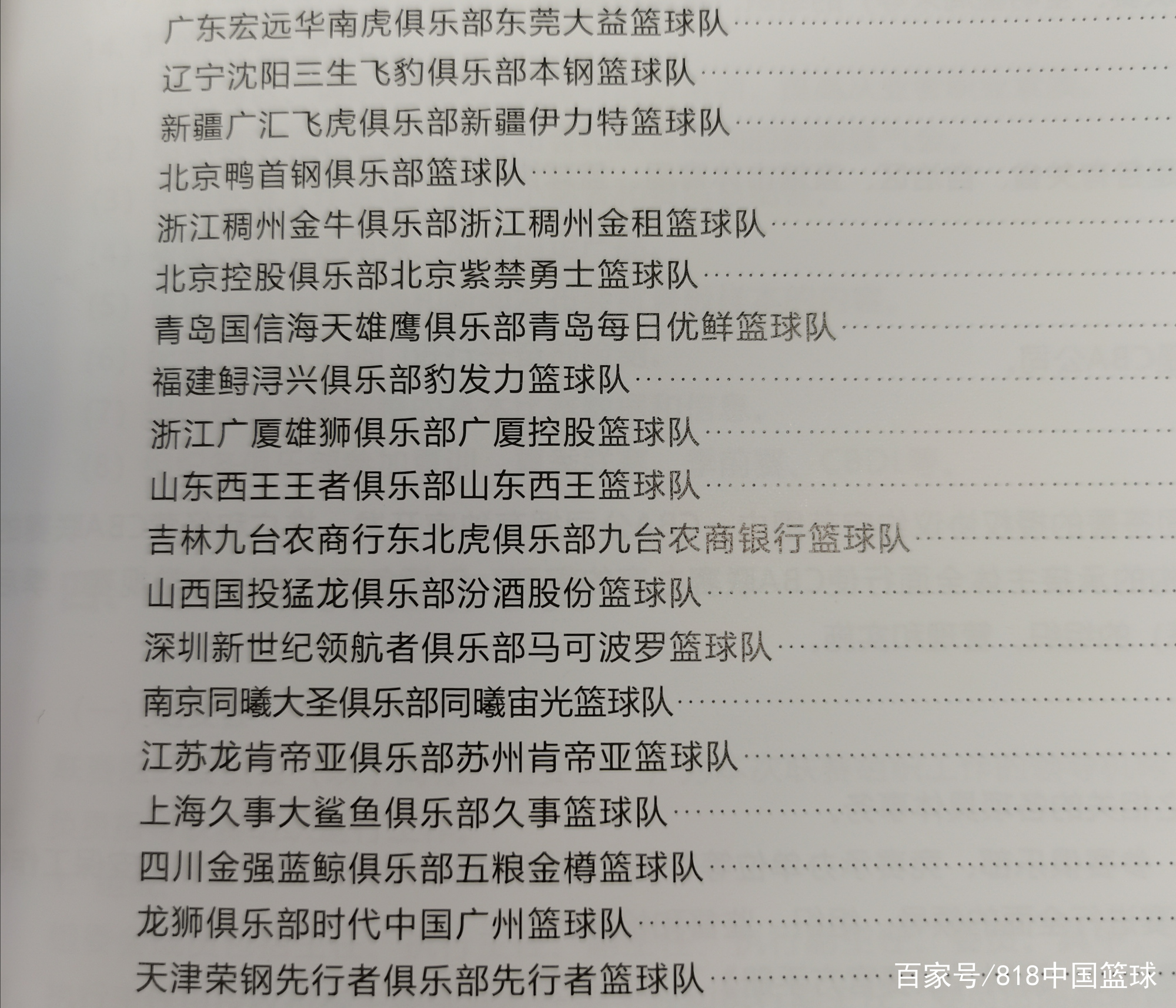 cba20支球队排行榜,cba总冠军球队一览表