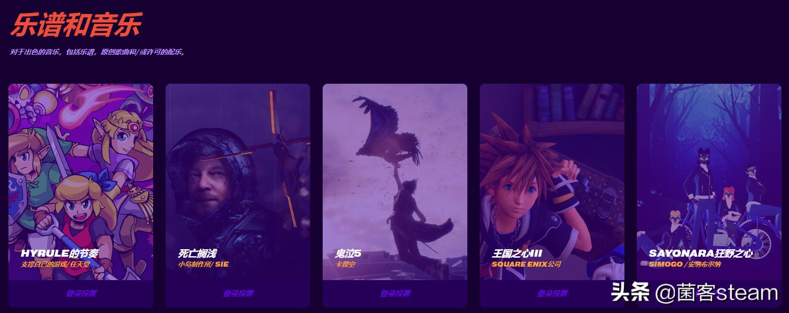 tga2019入围名单,tga历年入围获奖名单