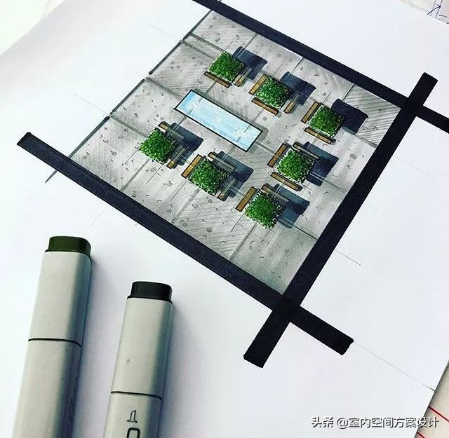 设计师如何快速手绘平面图,手绘平面设计方案手稿