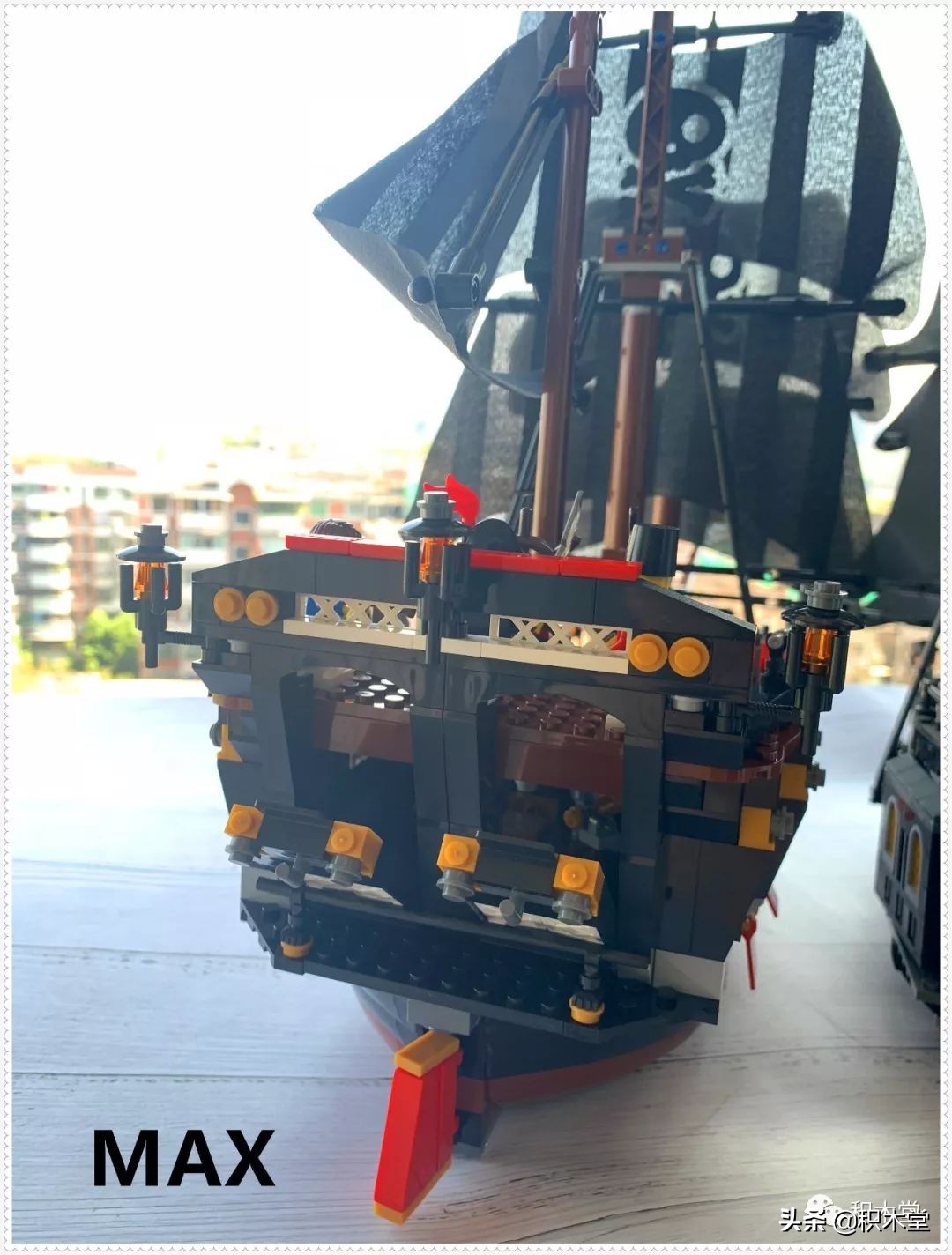 「虚测评」哲高积木QL1801海盗船之骷髅冒险号