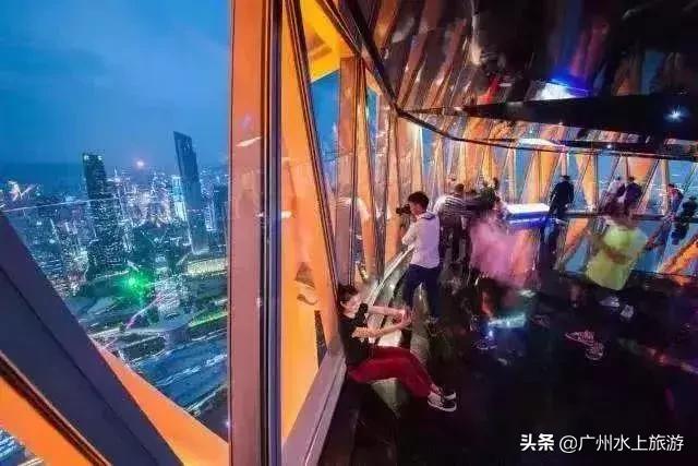 珠江夜游与广州塔合影,广州塔财富广场珠江夜游路线