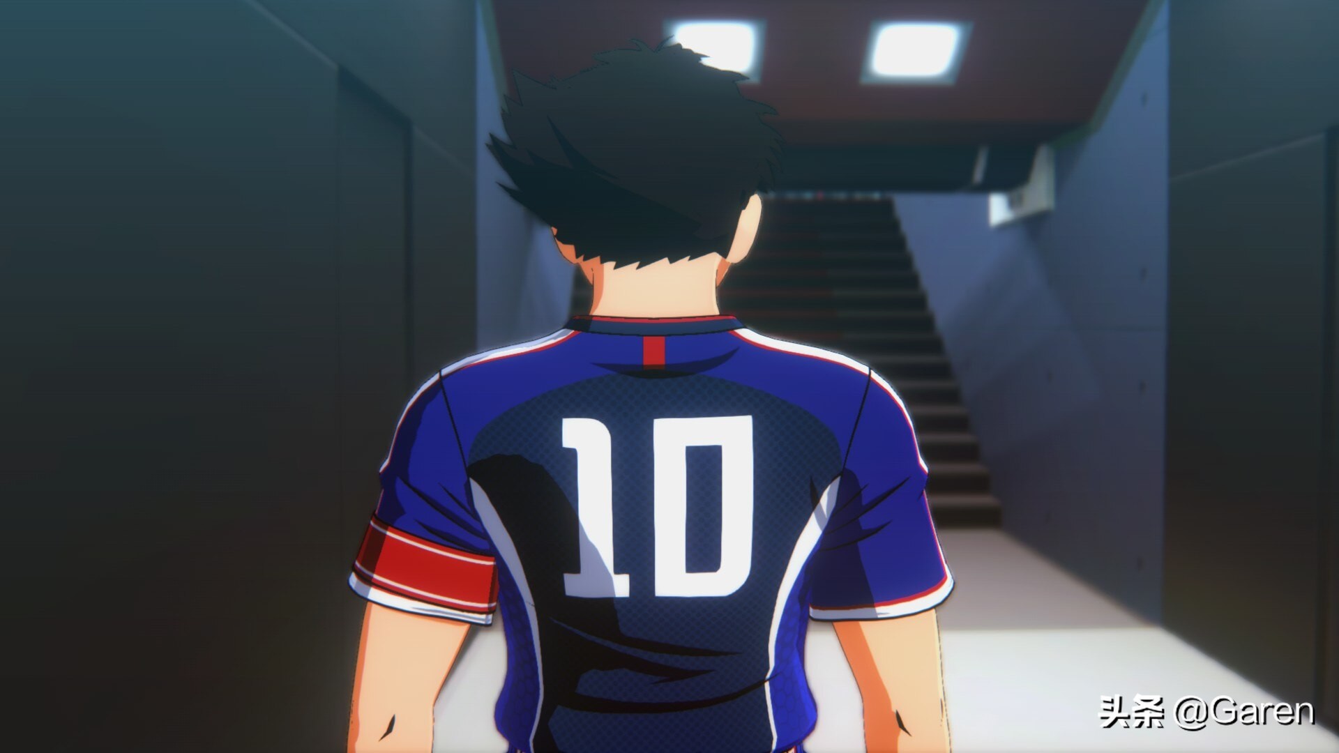 经典足球小子,天空翱翔的男孩