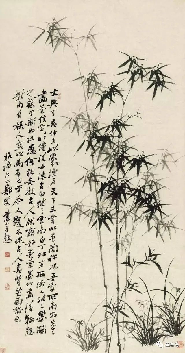当代画墨竹大师的画,墨竹图绘画欣赏