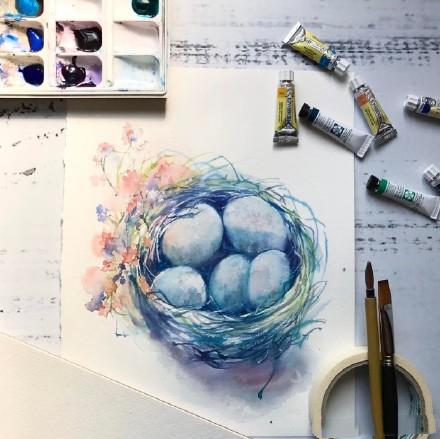 水彩表达情绪,水彩积极向上的画