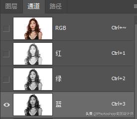 ps通道抠图韩国美女发丝,ps通道抠取女生发丝