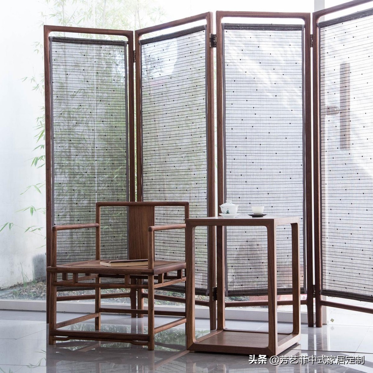 家居实木屏风,新中式实木屏风隔断