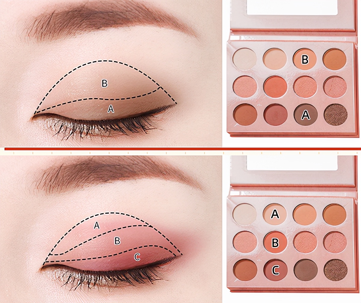 眼妆教程日常初学者自然眼妆,眼妆的画法教程内双眼妆