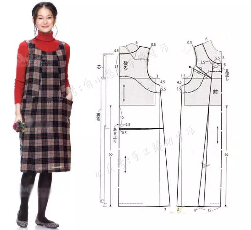 女士背心羽绒马甲裁剪图,秋冬背心马甲的裁剪方法