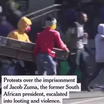 南非全国进入灾难状态的场面,南非大事件