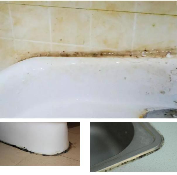 厨房水槽玻璃胶发霉怎样清洁,厨房水槽台下盆玻璃胶发霉