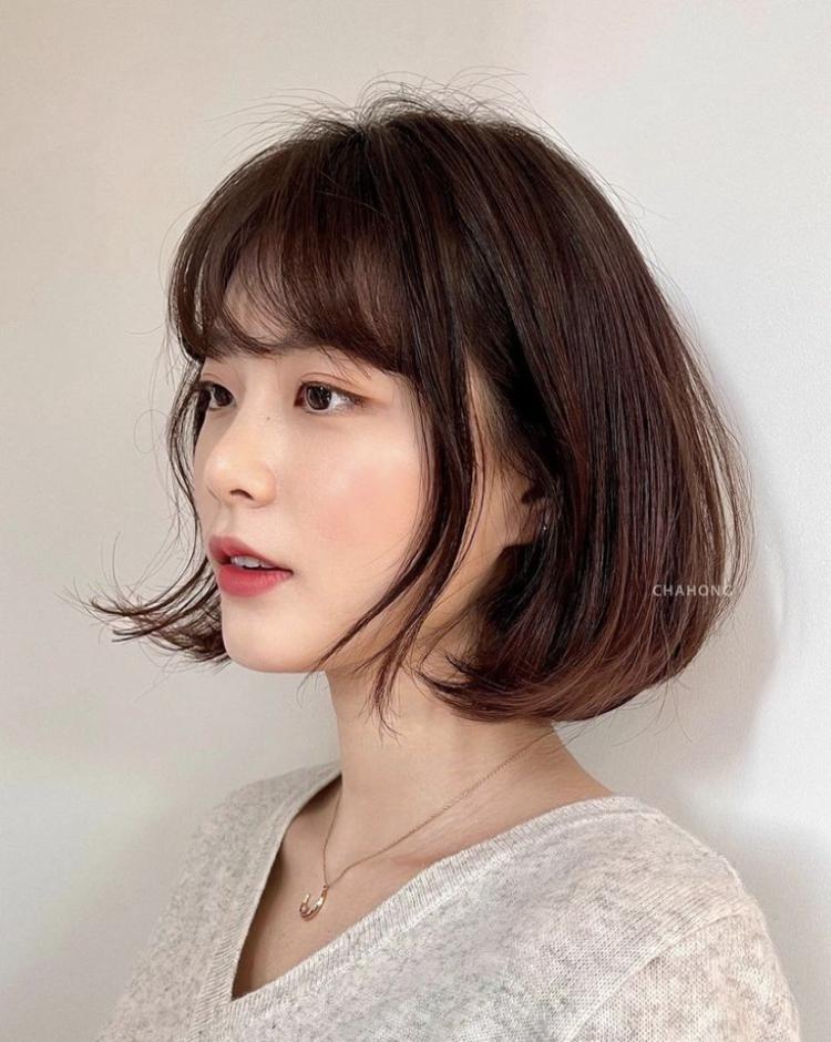 鲍勃头发型图片韩系,不用打理的前刺头发型推荐