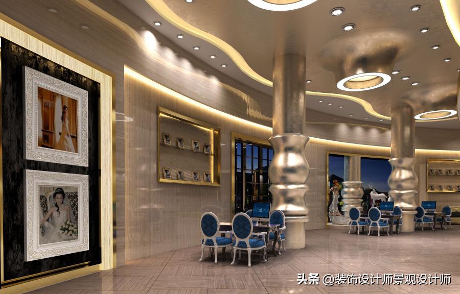 儿童影楼摄影实景布置,婚纱影楼设计功能分区