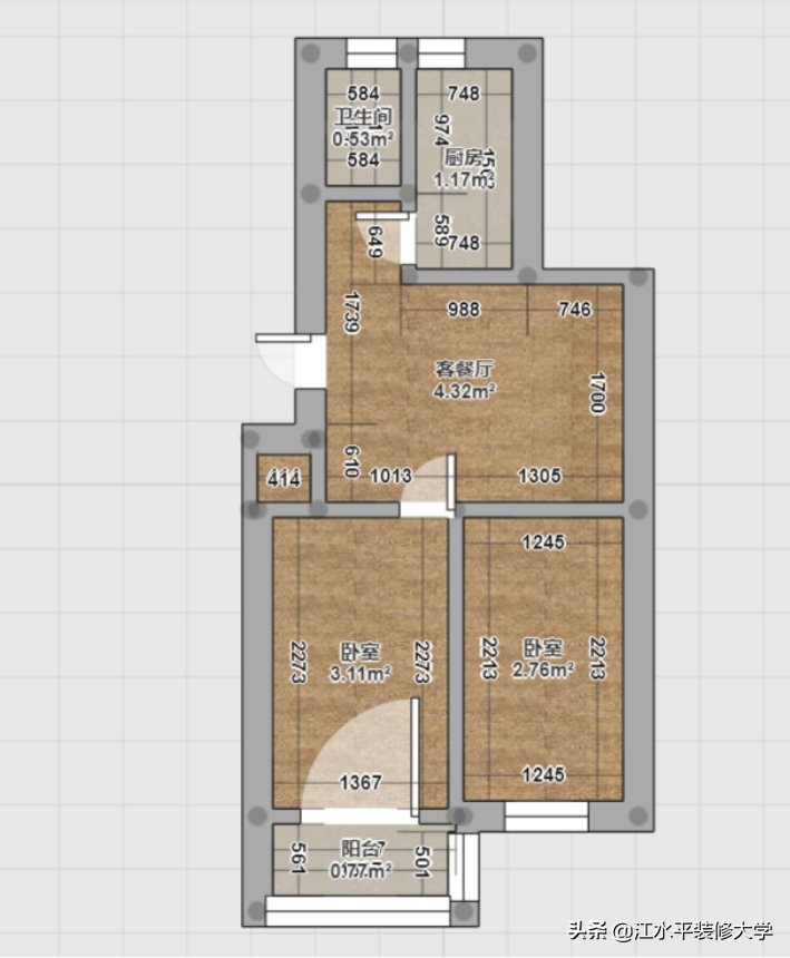 百水芊城三居室,百水芊城65平户型设计