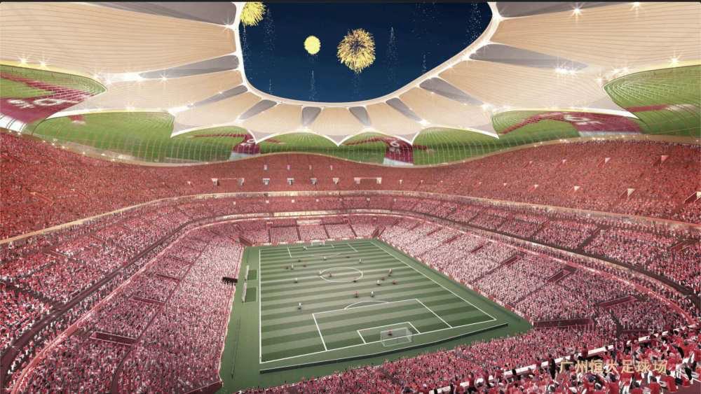 恒大足球场震撼现场,世界地标恒大足球场有哪些