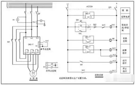 电接点压力表接软启动器接线图,软启动器控制二次回路接线图