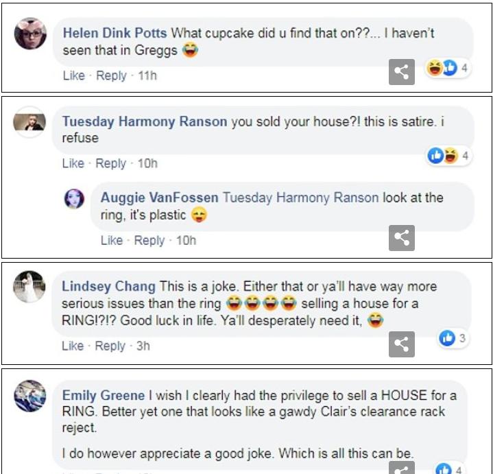 美国准新娘卖房子换紫色婚戒，被网友群嘲：快把房子换回来吧