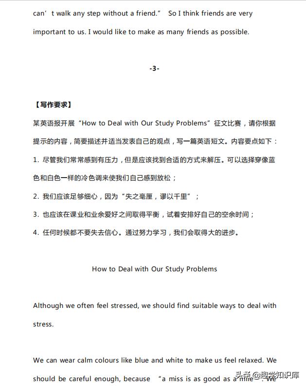 英语作文每日背初中,一定要背的英语经典作文36篇