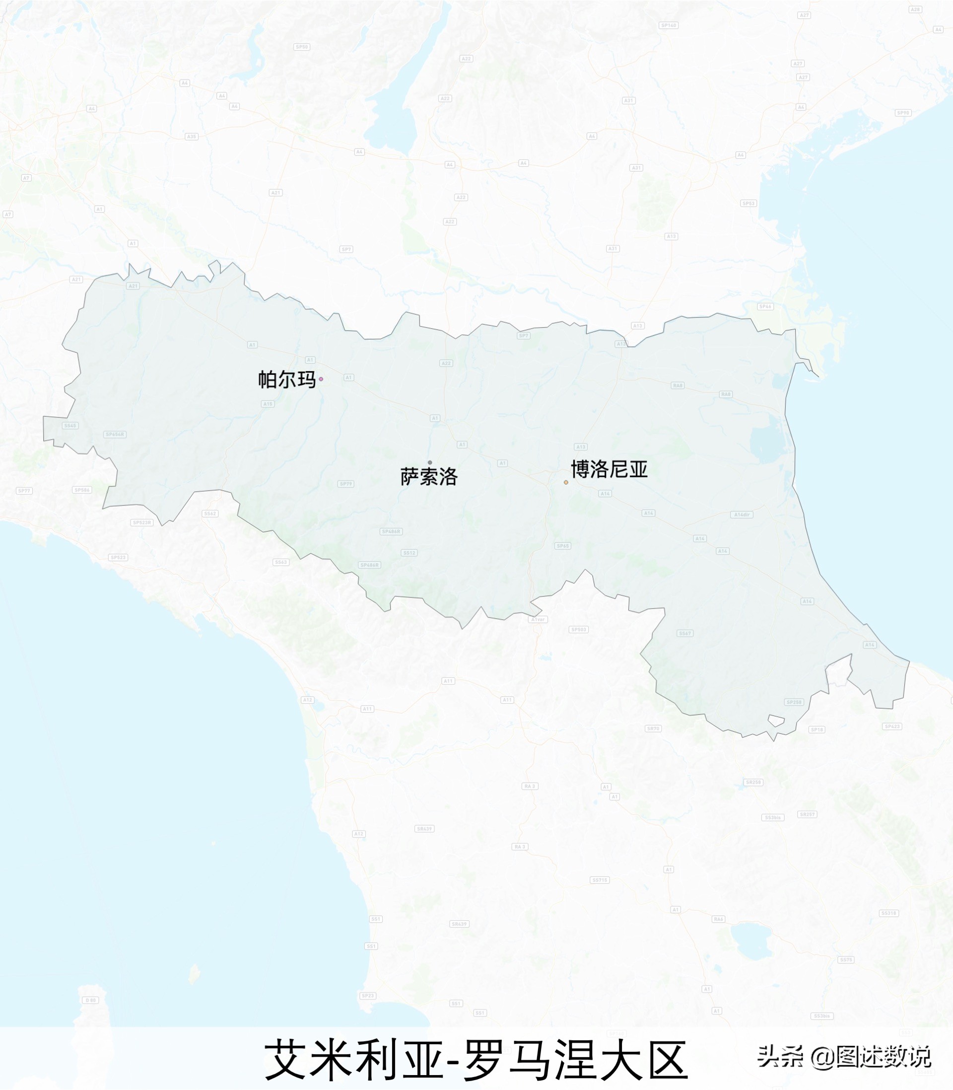 2020意甲球队分布地图,2021-2022赛季意甲20支球队分布图