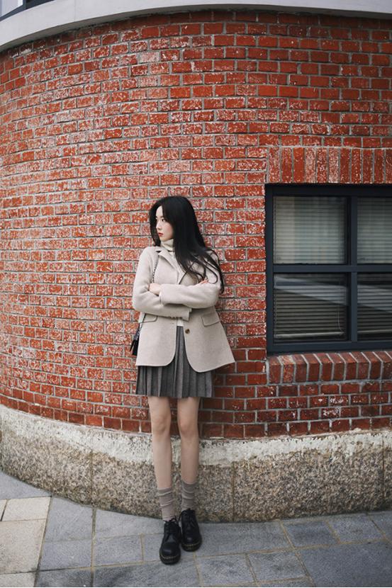 18套俏皮的保暖穿搭,韩国街拍穿搭冬季保暖