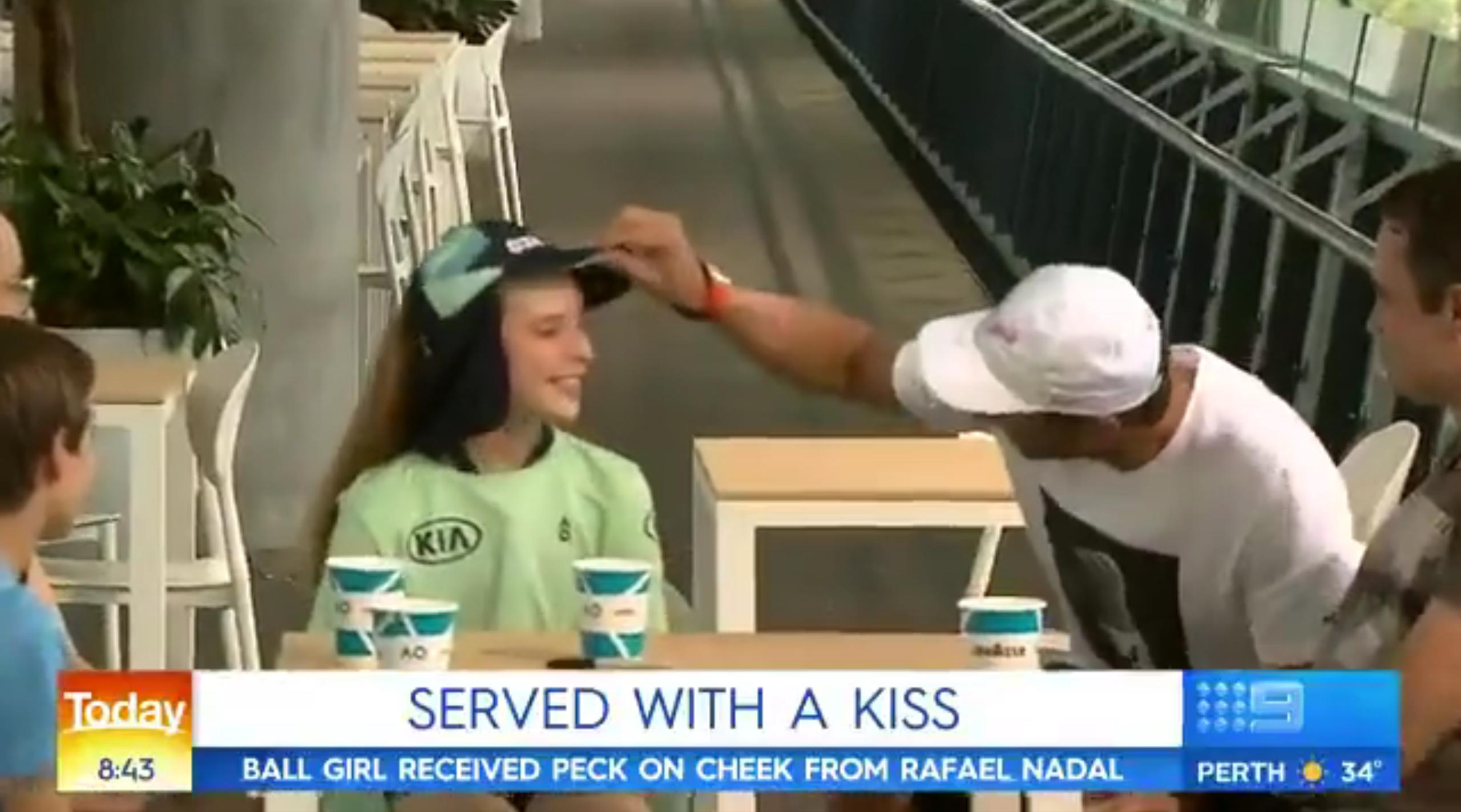 纳达尔亲吻女球童后续,纳达尔与女球童