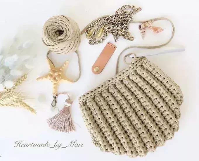 最近很火的泫雅针织包教程,泫雅包透明编织图解