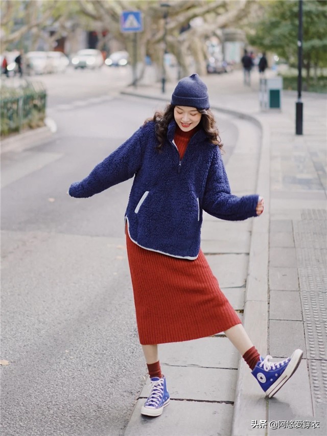 颗粒绒外套适合什么身材穿,颗粒绒短款外套怎么搭配不显胖