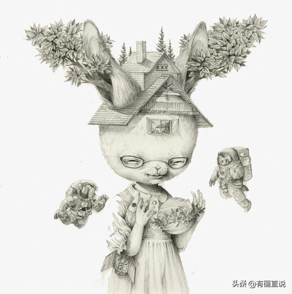 创意素描图片临摹大全4k,零基础简单素描画临摹