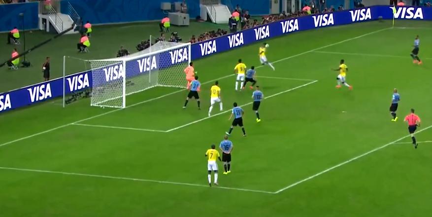 2014世界杯j罗对乌拉圭梅开二度,j罗世界杯哥伦比亚vs乌拉圭