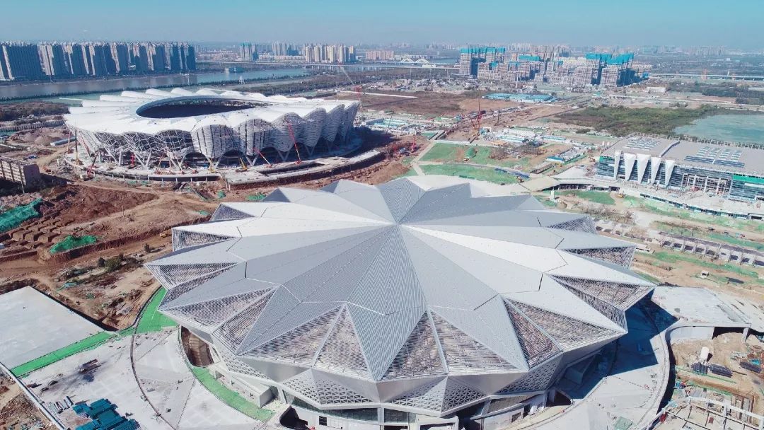 西安奥体中心体育场航拍全景图,西安奥体中心航拍花絮