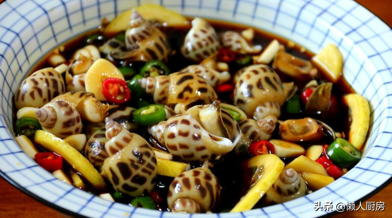 柠檬酸辣花螺,最简单盐焗花螺