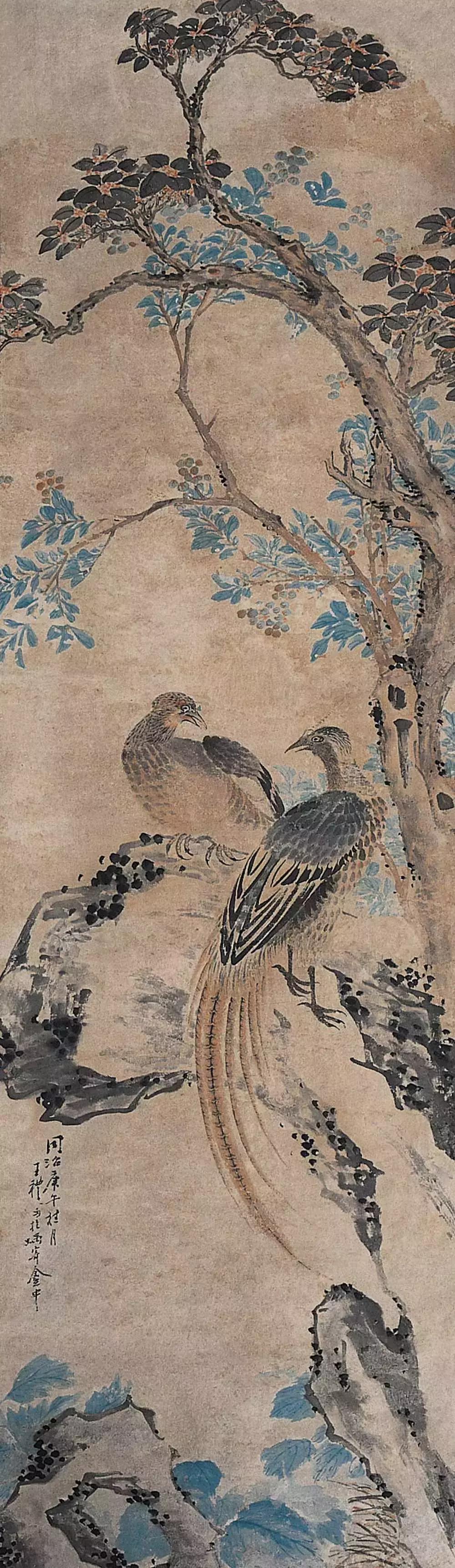 潘天寿100幅花鸟画欣赏,潘天寿花鸟画构图法