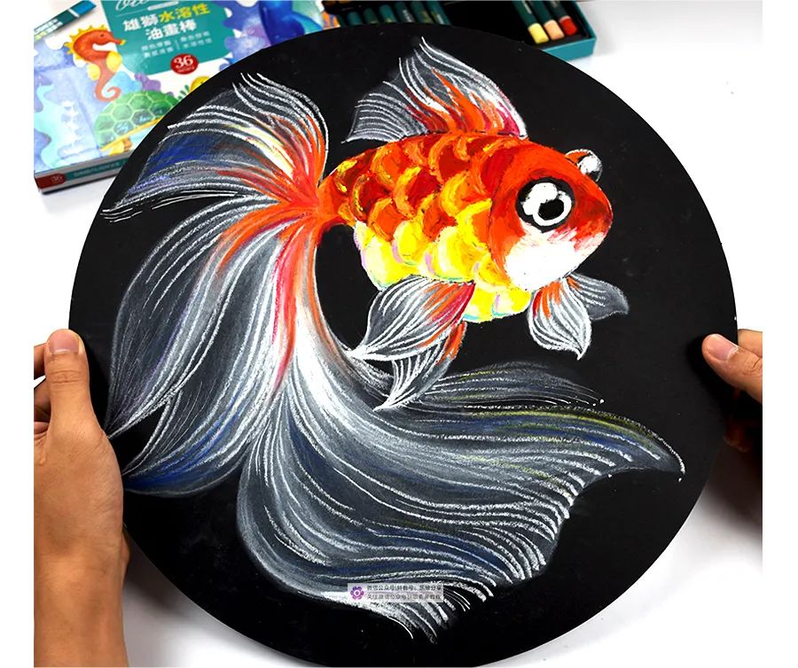 画金鱼儿童画,儿童画教程大全简单漂亮的花