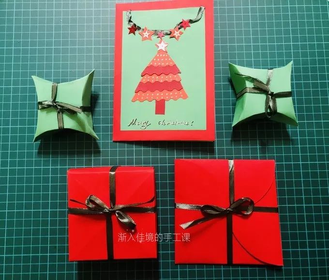 圣诞节用卡纸怎么做出来圣诞礼物,用普通的卡纸做圣诞节贴纸