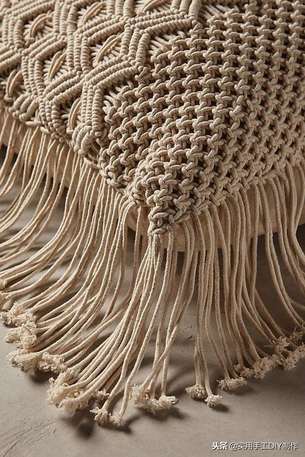 手工纯白棉绳编绳挂件,手工编绳合集名称