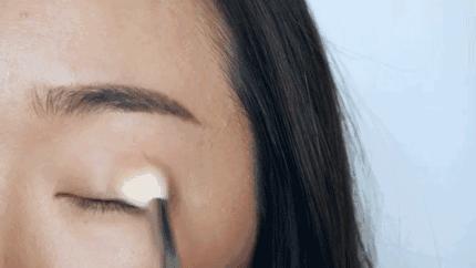 落日眼妆教程内双,大秋天眼妆