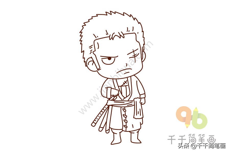 如何画海贼王全员图,手残党也可以学会的画人