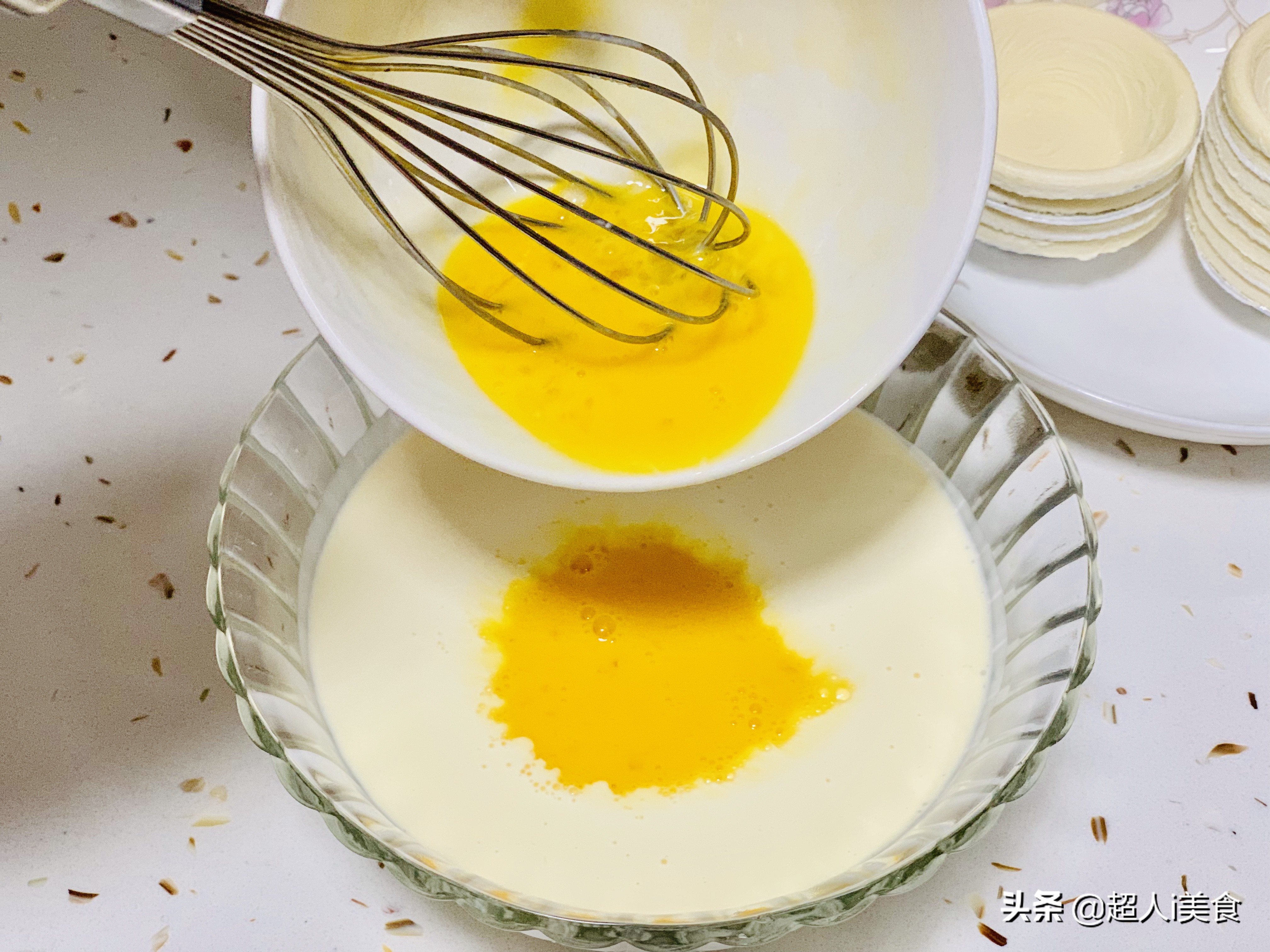 如何制作蛋挞液奶香浓郁,今日份蛋挞九宫格