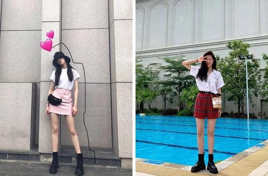 马丁靴搭配夏天显高显瘦,马丁靴显瘦显高平价