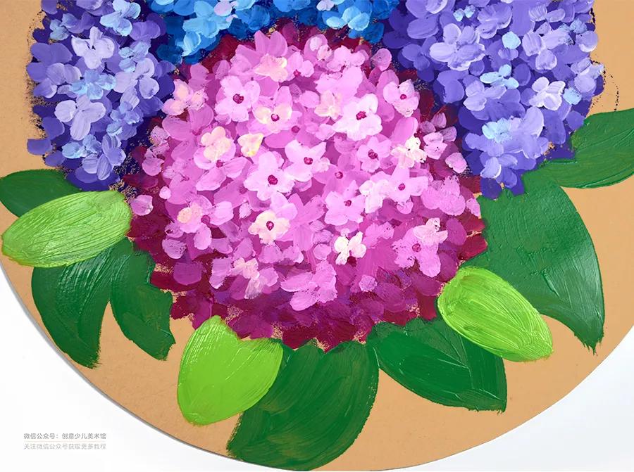 儿童画水粉画教学简单6-9岁风景画,水粉画太阳儿童简单教程