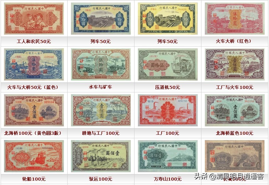 第一套人民币真品暗记60张,新中国第一套人民币诞生城市