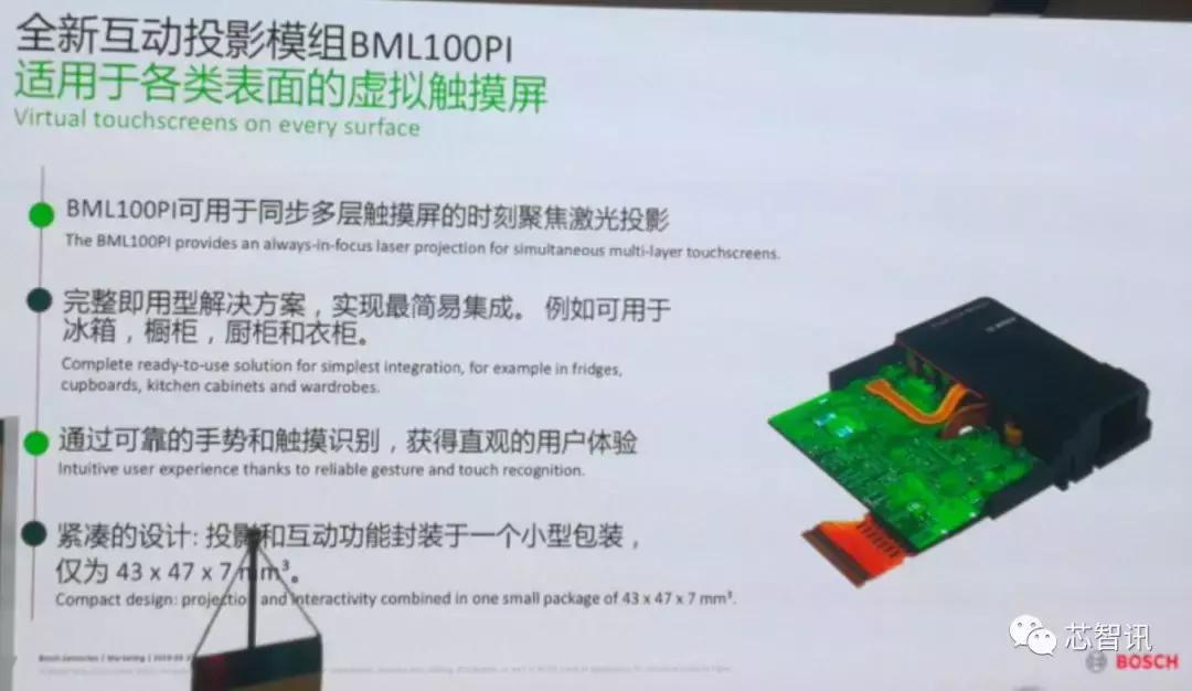 BOSCH传感器推出多款全新产品:互动式激光投影模组引关注!