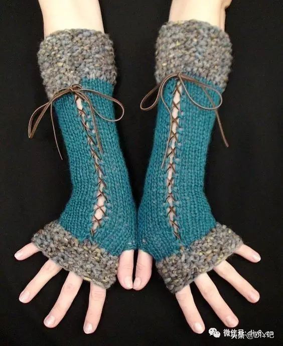 最新手套编织图冬,一线织到底的手套教程