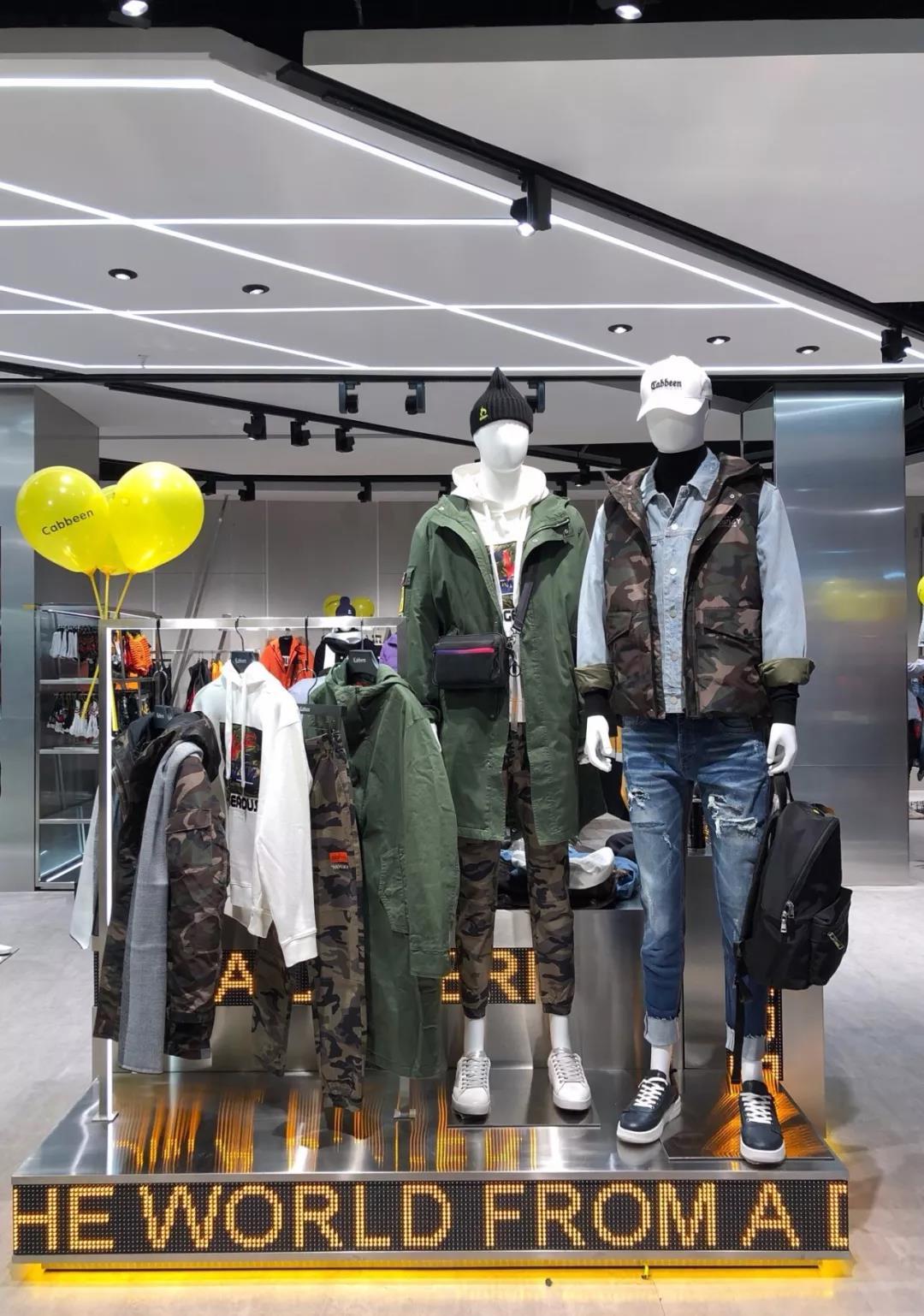 卡宾中国风男装,卡宾男装店铺装修风格