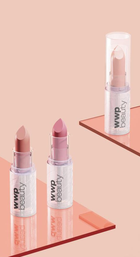 大牌高颜值化妆品彩妆简约水晶口红产品包装设计-大字会创意设计