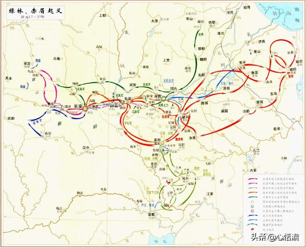绿林赤眉起义的概括50字,绿林军和赤眉军起义失败
